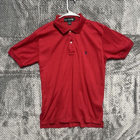 Knights Of Round Table Shirt Men’s L Red Short Sleeve Polo Small Blue Pony - Picture 1 of 7